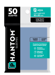 Phantom Sleeves: Aqua Size (80mm x 80mm) 50 ct (ONLINE ORDER ONLY)