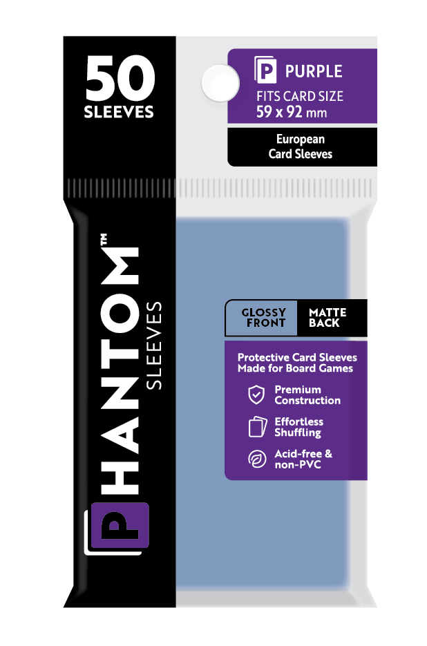 Phantom Sleeves: Purple Size (59mm x 92mm) 50 ct (ONLINE ORDER ONLY)