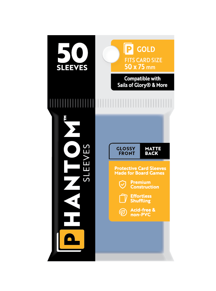 Phantom Sleeves: Gold Size (50mm x 75mm) 50 ct (ONLINE ORDER ONLY)