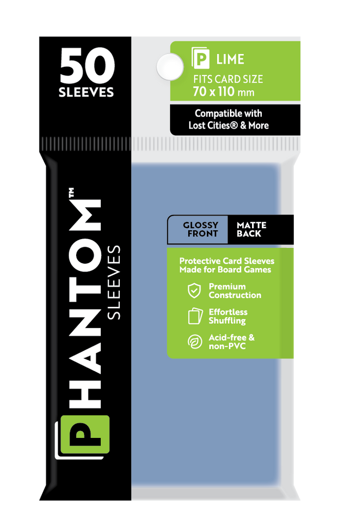 Phantom Sleeves: Lime Size (70mm x 110mm) 50 ct (ONLINE ORDER ONLY)