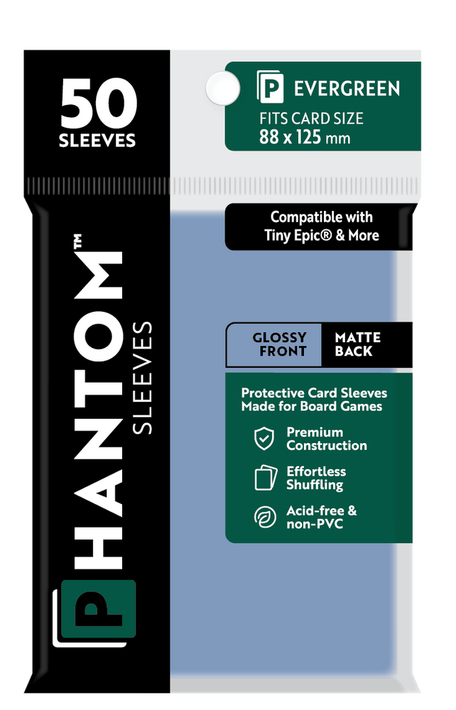 Phantom Sleeves: Evergreen Size (88mm x 125mm) 50 ct (ONLINE ORDER ONLY)