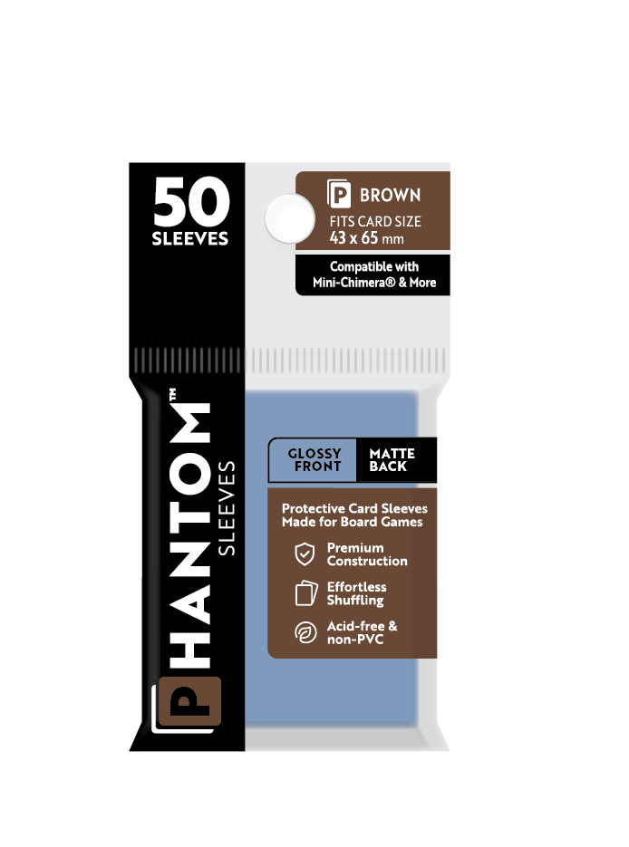 Phantom Sleeves: Brown Size (43mm x 65mm) 50 ct (ONLINE ORDER ONLY)