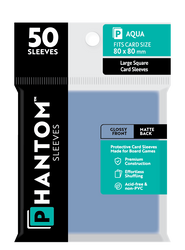 Phantom Sleeves: Aqua Size (80mm x 80mm) 50 ct (ONLINE ORDER ONLY)