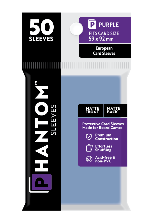 Phantom Sleeves: Purple Size (59mm x 92mm) 50 ct (ONLINE ORDER ONLY)