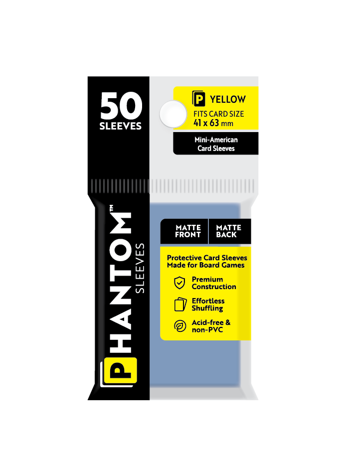 Phantom Sleeves: Yellow Size (41mm x 63mm) 50 ct (ONLINE ORDER ONLY)