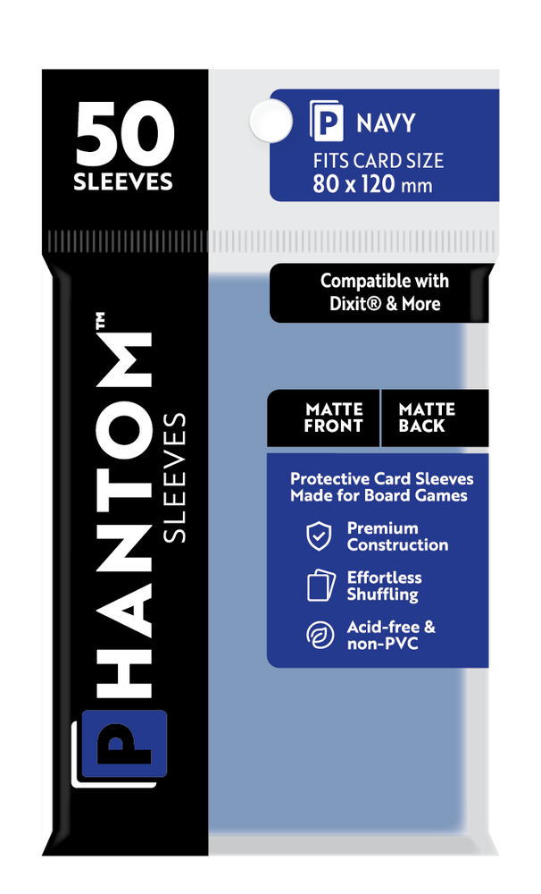 Phantom Sleeves: Navy Size (80mm x 120mm) 50 ct (ONLINE ORDER ONLY)