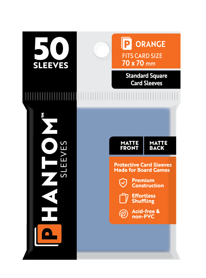 Phantom Sleeves: Orange Size (70mm x 70mm) 50 ct (ONLINE ORDER ONLY)