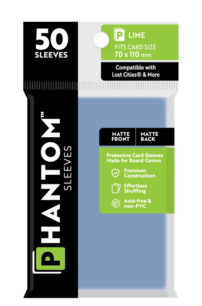 Phantom Sleeves: Lime Size (70mm x 110mm) 50 ct (ONLINE ORDER ONLY)
