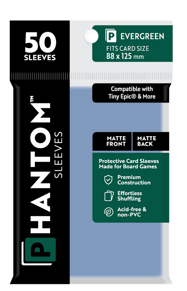 Phantom Sleeves: Evergreen Size (88mm x 125mm) 50 ct (ONLINE ORDER ONLY)
