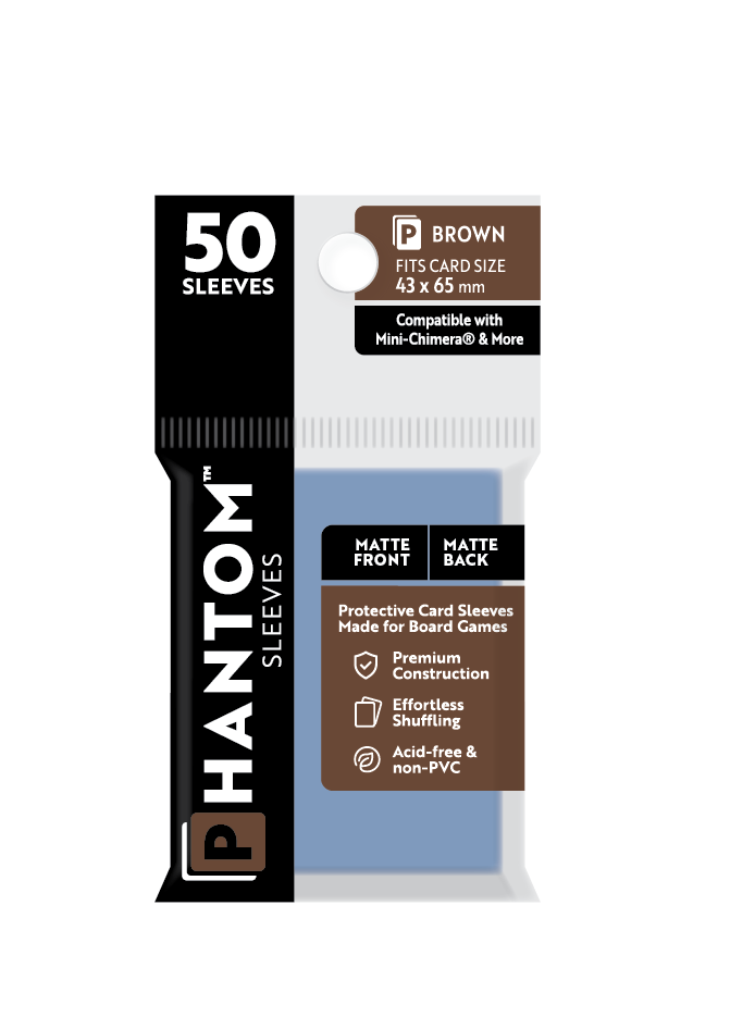 Phantom Sleeves: Brown Size (43mm x 65mm) 50 ct (ONLINE ORDER ONLY)