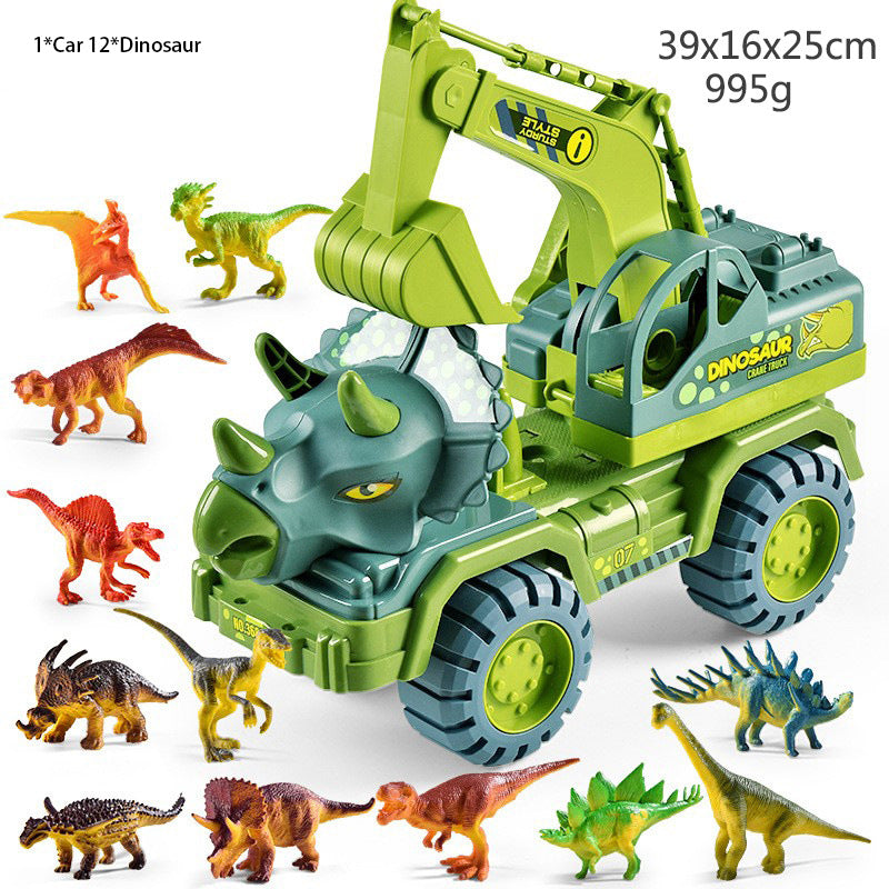 Dinosaur Transporter Children's Toy Set Tyrannosaurus Rex  Car Solid Dinosaur Fall Resistant (ONLINE ORDER ONLY)