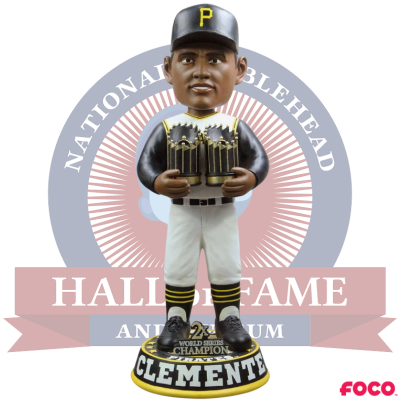 3 Foot Roberto Clemente Pittsburgh Pirates 2X World Series Champion Bobblehead (ONLINE ORDER ONLY)