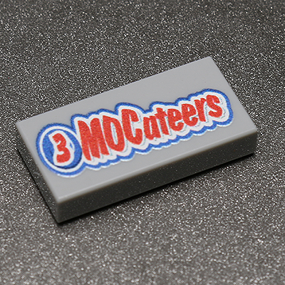 3 MOCateers - Custom Printed 1x2 Tile made using LEGO part (Online Order Only)