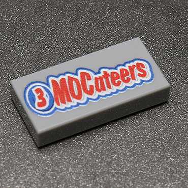 3 MOCateers - Custom Printed 1x2 Tile made using LEGO part (Online Order Only)