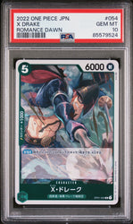 2022 ONE PIECE JAPANESE ROMANCE DAWN X DRAKE #54 - PSA GEM MT 10 (Online Order Only)