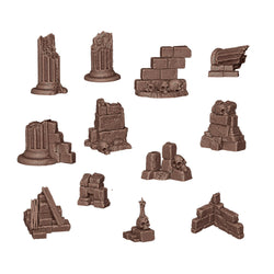 AK Interactive Basing Bits: Village Ruins (12 Pieces)