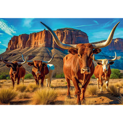 Trefl Red Longhorns 1000 Piece Puzzle