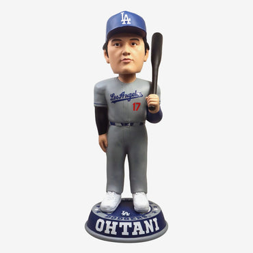 3 Foot Shohei Ohtani Los Angeles Dodgers Gray Jersey Bobblehead (ONLINE ORDER ONLY)