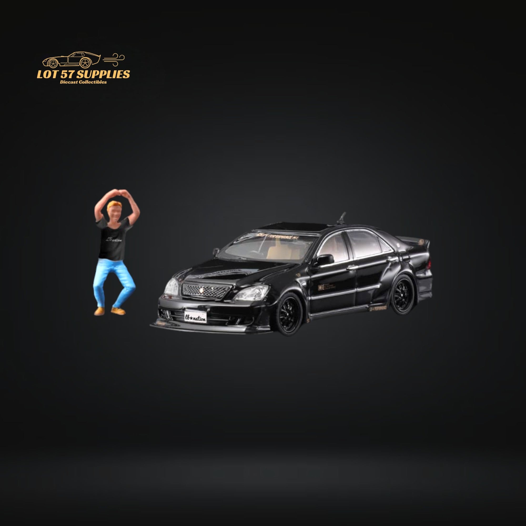 Star Model Toyota Crown 12th Gen MK12 LBWK Black Figure Version 1:64 (ONLINE ORDER ONLY)