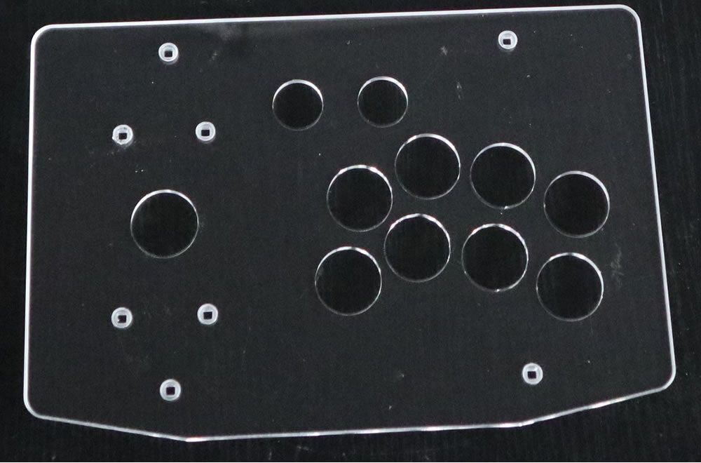 RAC-K500T Clear Transparent Acrylic Panel Flat Case 24/30mm Button Hole DIY Arcade Joystick Kits (Online Only)