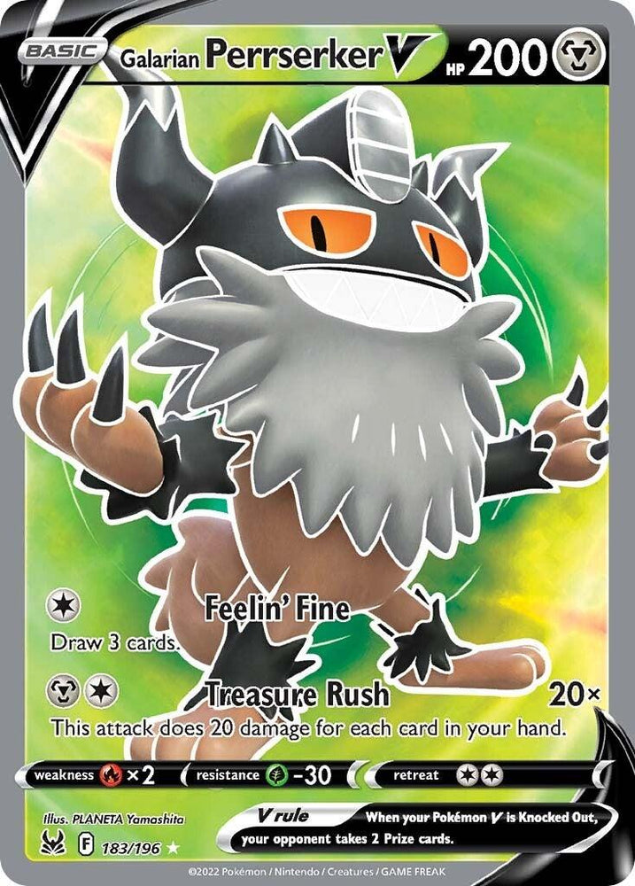 Galarian Perrserker V (183/196) [Sword & Shield: Lost Origin] (Online Only)