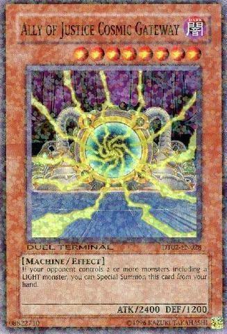 Ally of Justice Cosmic Gateway [DT02-EN028] Super Rare (ONLINE ORDER ONLY)