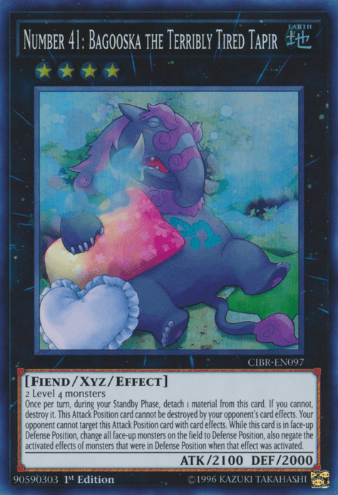 Number 41: Bagooska the Terribly Tired Tapir [CIBR-EN097] Super Rare (ONLINE ORDER ONLY)