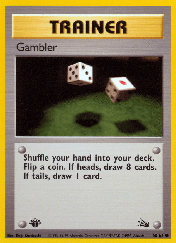 Gambler (60/62) [Fossil 1st Edition] (Online Only)