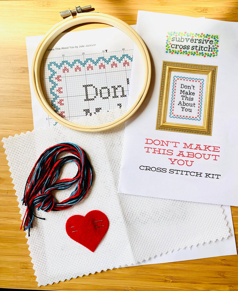 Deluxe Cross Stitch Kit – “Not Today, Satan” Funny Beginner Pattern (ONLINE ORDER ONLY)