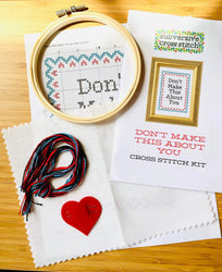 Deluxe Cross Stitch Kit – “Not Today, Satan” Funny Beginner Pattern (ONLINE ORDER ONLY)