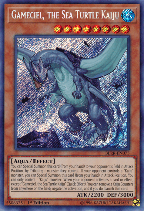 Gameciel, the Sea Turtle Kaiju [BLRR-EN075] Secret Rare (ONLINE ORDER ONLY)