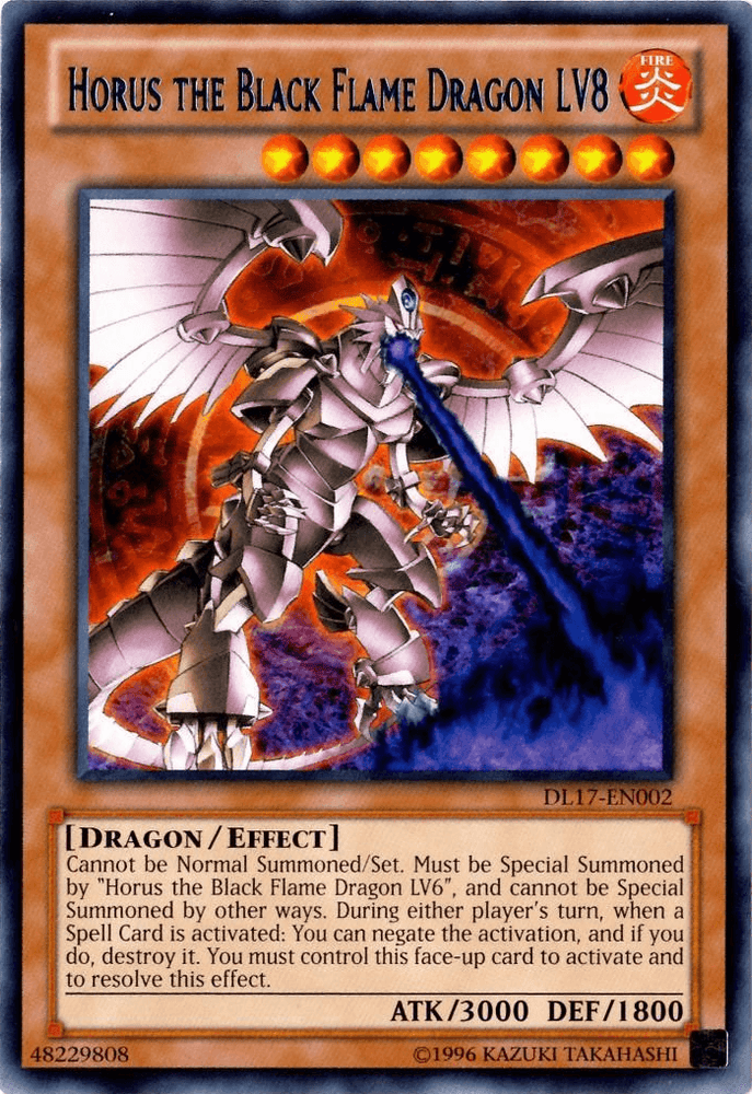 Horus the Black Flame Dragon LV8 (Blue) [DL17-EN002] Rare (ONLINE ORDER ONLY)