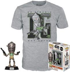 Funko Pop! and Tee - Star Wars The Mandalorian IG-11 (ONLINE ORDER ONLY)