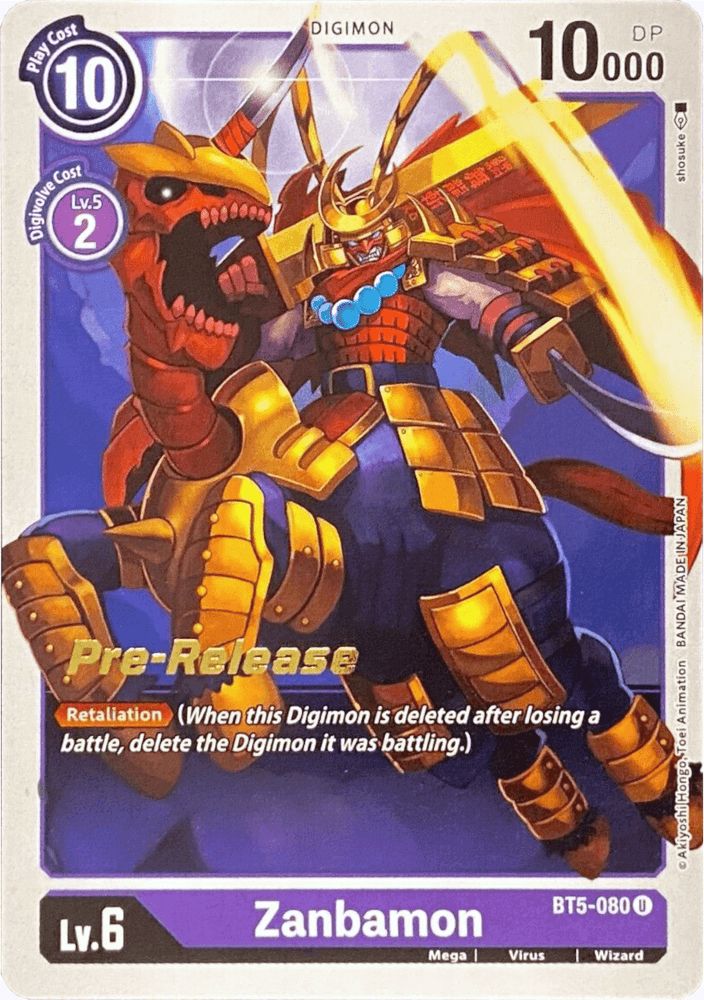 Zanbamon [BT5-080] [Battle of Omni Pre-Release Promos] (ONLINE ORDER ONLY)