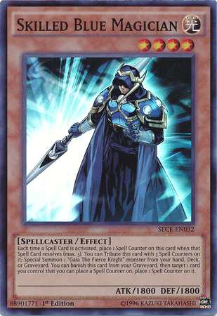 Skilled Blue Magician [SECE-EN032] Super Rare (ONLINE ORDER ONLY)