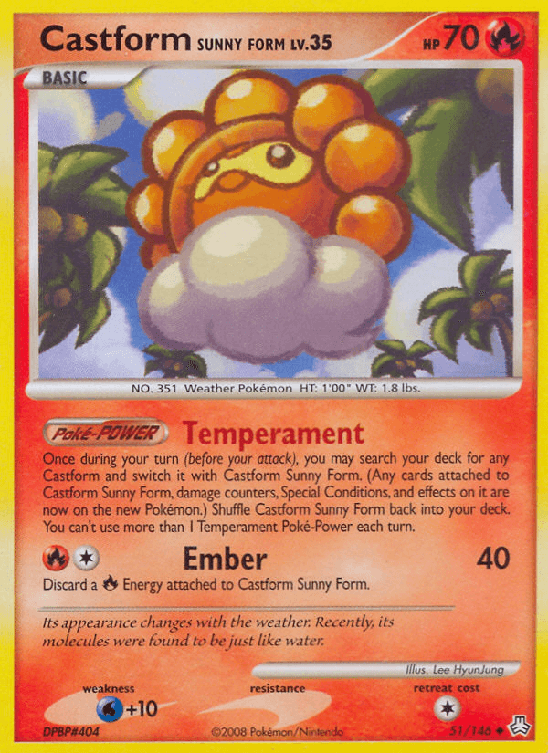 Castform Sunny Form (51/146) [Diamond & Pearl: Legends Awakened] (Online Only)