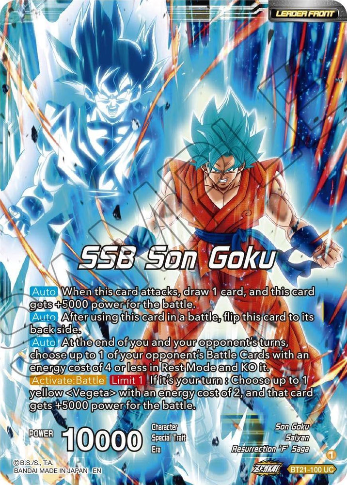 SSB Son Goku // SSB Vegeta, God-Level Power (BT21-100) [Wild Resurgence] (ONLINE ORDER ONLY)
