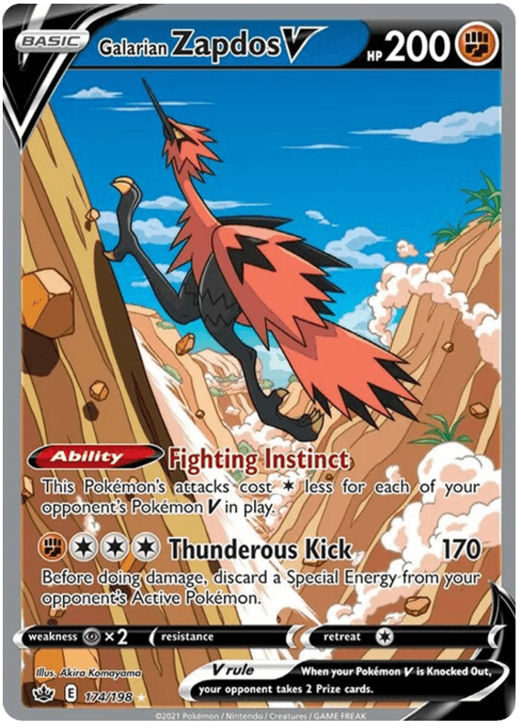 Galarian Zapdos V (174/198) [Sword & Shield: Chilling Reign] (Online Only)