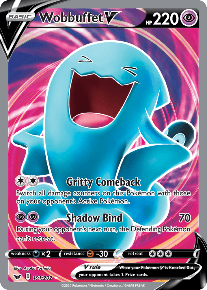 Wobbuffet V (191/202) [Sword & Shield: Base Set] (Online Only)