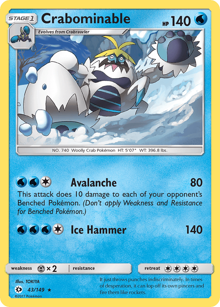Crabominable (43/149) [Sun & Moon: Base Set] (Online Only)