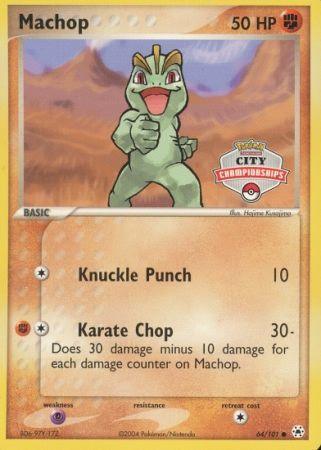 Machop (64/101) (City Championship Promo) [EX: Hidden Legends] (Online Only)