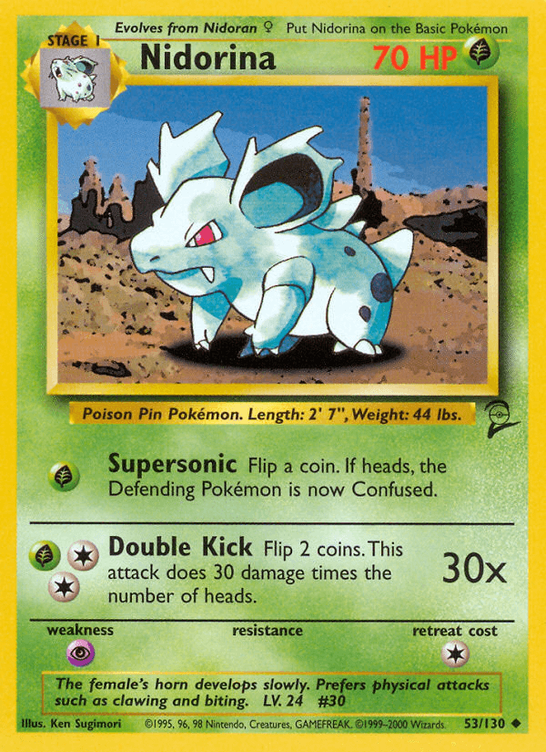 Nidorina (53/130) [Base Set 2] (Online Only)