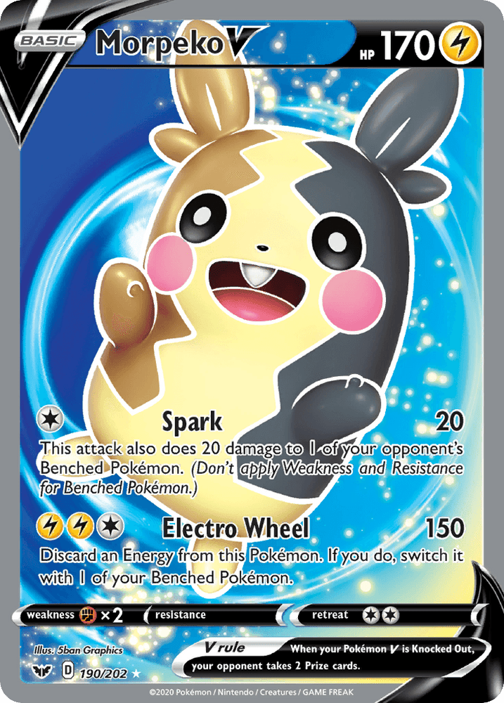 Morpeko V (190/202) [Sword & Shield: Base Set] (Online Only)