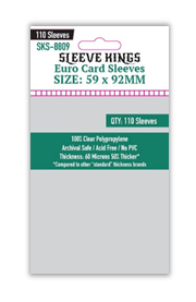 Sleeve Kings Euro Card Sleeves (59x92mm) - 110 Pack, -SKS-8809 (ONLINE ORDER ONLY)
