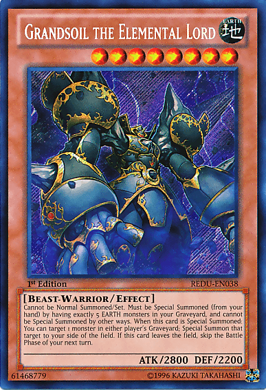 Grandsoil the Elemental Lord [REDU-EN038] Secret Rare (ONLINE ORDER ONLY)