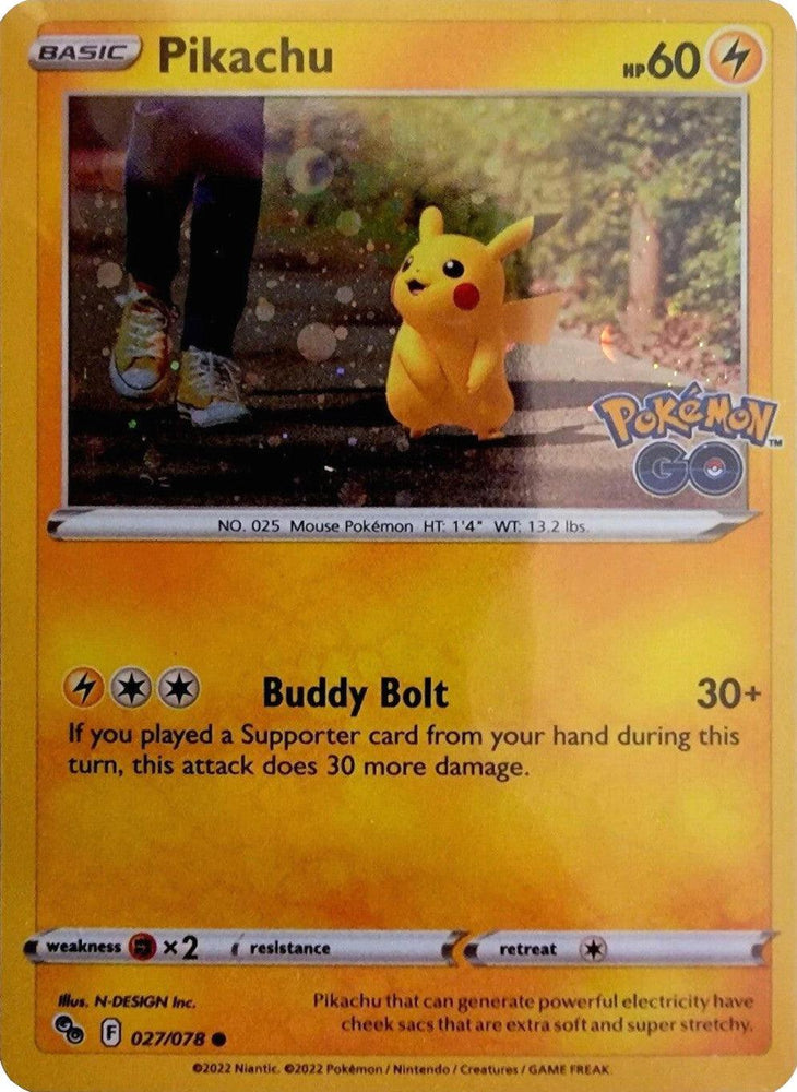 Pikachu (027/078) (Cosmos Holo) [Pokémon GO] (Online Only)