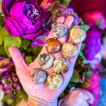 3 cm Crazy Lace Agate Hearts for Valentines Day Gifts (ONLINE ORDER ONLY)