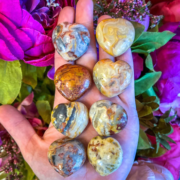 3 cm Crazy Lace Agate Hearts for Valentines Day Gifts (ONLINE ORDER ONLY)