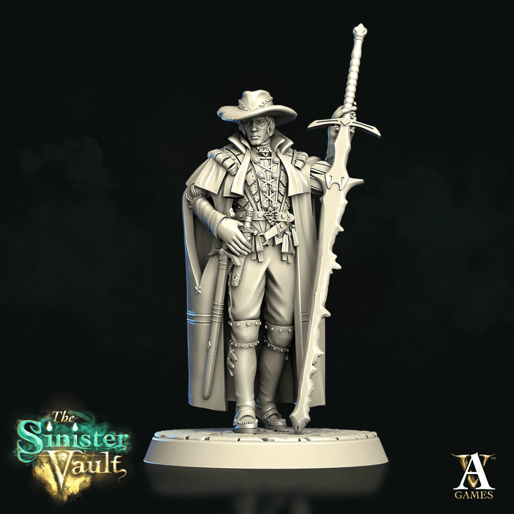 3D Printed Archvillain Games Alcuin the Witchunter The Sinister Vault 28 32mm D&D (Online Only)