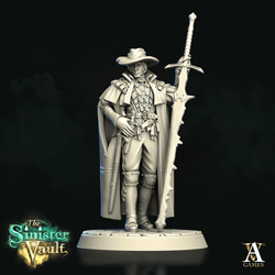 3D Printed Archvillain Games Alcuin the Witchunter The Sinister Vault 28 32mm D&D (Online Only)